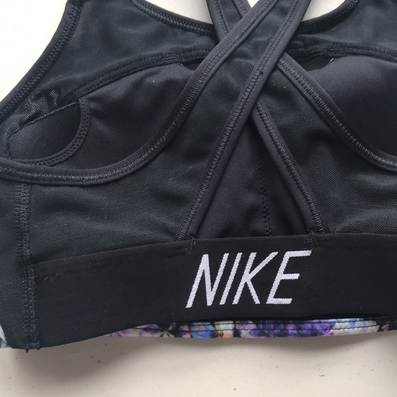 NIKE Pro Classic Swoosh sports Bra size XS floral - Picture 7 of 8